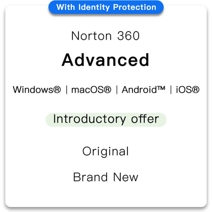 Norton 360 Advanced 2024 (Pre-paid subcription)