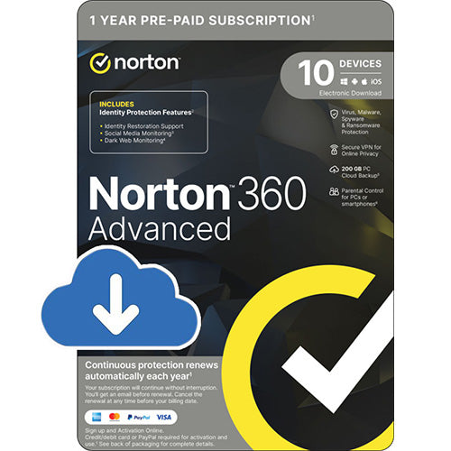 Norton 360 Advanced 2024 (Pre-paid subcription)